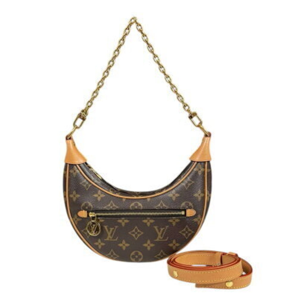 Louis Vuitton Loop Monogram Shoulder Bag Canvas Brown